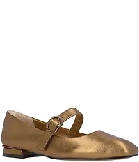 J. Renee Faron Metallic Leather Mary Jane Flats