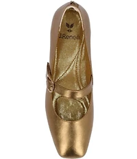 J. Renee Faron Metallic Leather Mary Jane Flats