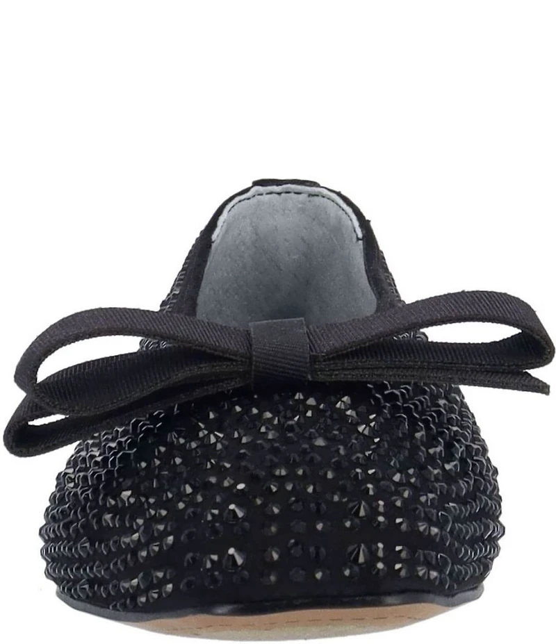 J. Renee Fentan Microsuede Rhinestone Embellished Ballet Bow Flats