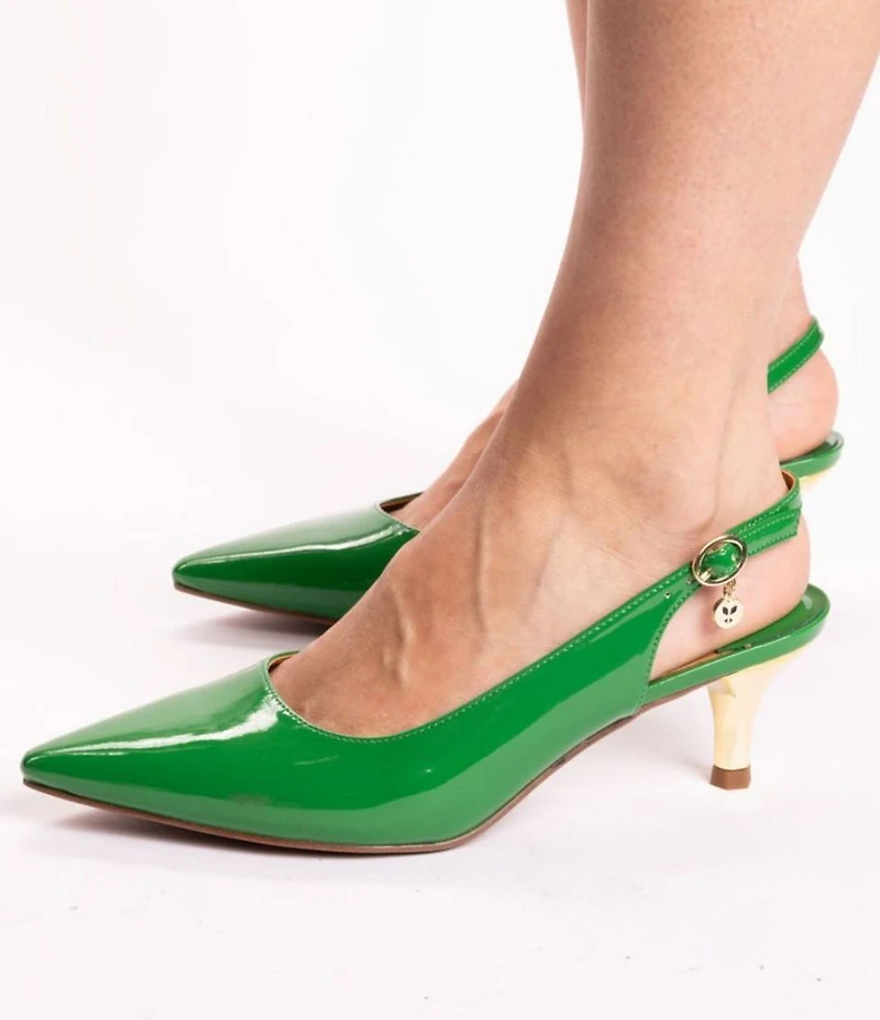 J. Renee Ferryanne Patent Slingback Pumps