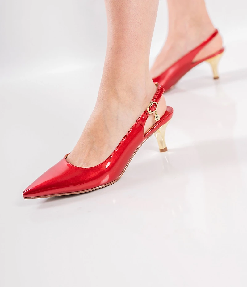 J. Renee Ferryanne Patent Slingback Pumps