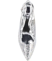 J. Renee Ferryanne Rhinestone Embellished Vinyl Slingback Pumps