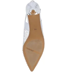 J. Renee Ferryanne Rhinestone Embellished Vinyl Slingback Pumps