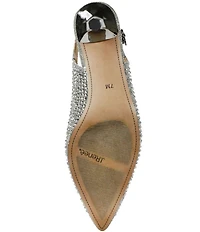 J. Renee Ferryanne Rhinestone Glitter Fabric Slingback Pumps
