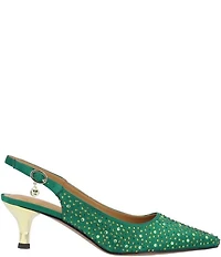 J. Renee Ferryanne Rhinestone Satin Slingback Pumps