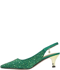 J. Renee Ferryanne Rhinestone Satin Slingback Pumps