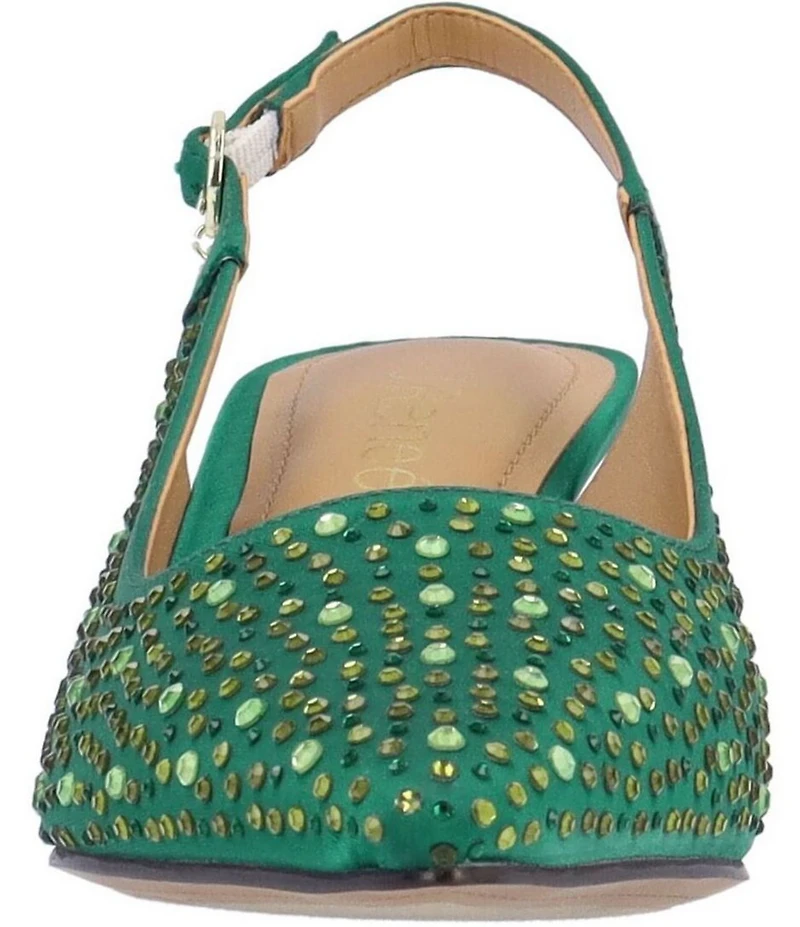 J. Renee Ferryanne Rhinestone Satin Slingback Pumps