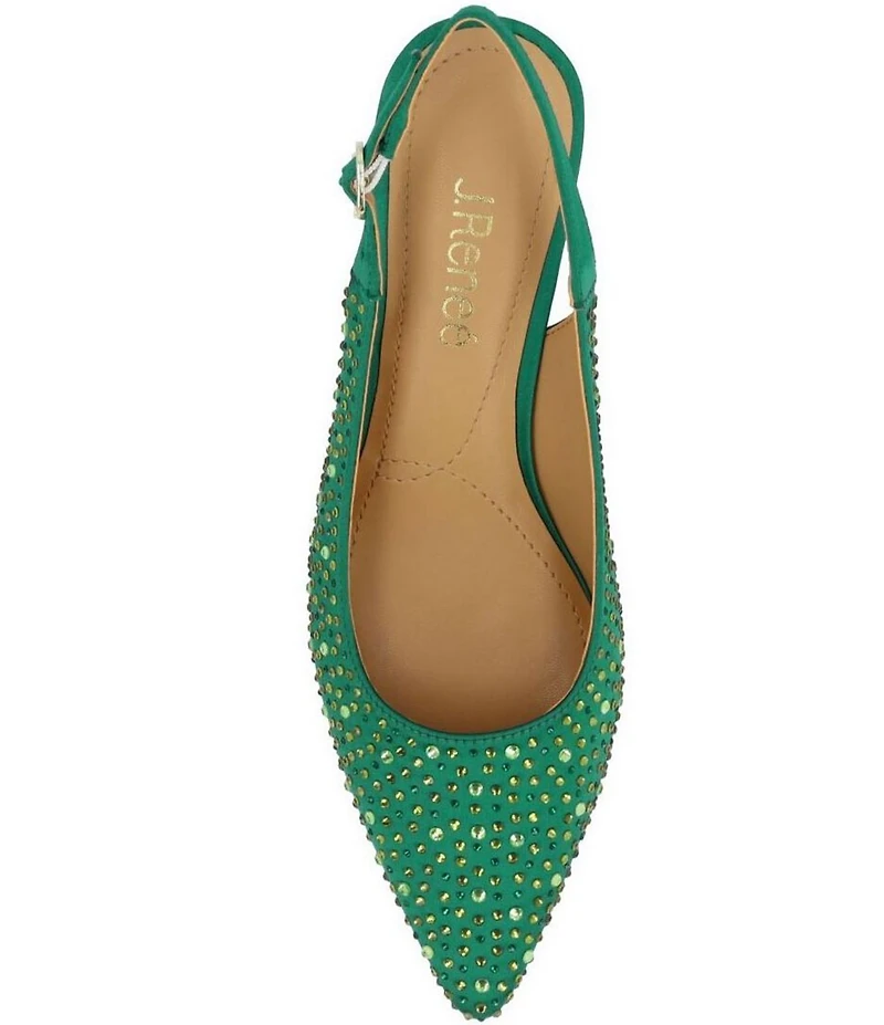 J. Renee Ferryanne Rhinestone Satin Slingback Pumps
