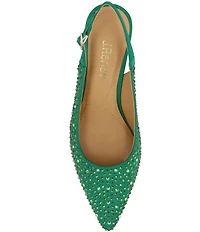 J. Renee Ferryanne Rhinestone Satin Slingback Pumps