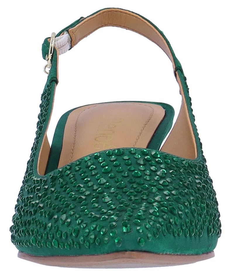 J. Renee Ferryanne Rhinestone Satin Slingback Pumps