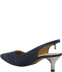 J. Renee Ferryanne Rhinestone Satin Slingback Pumps