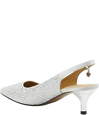 J. Renee Ferryanne Rhinestone Satin Slingback Pumps