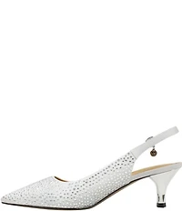 J. Renee Ferryanne Rhinestone Satin Slingback Pumps