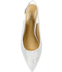 J. Renee Ferryanne Rhinestone Satin Slingback Pumps