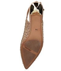 J. Renee Ferryanne Rhinestone Satin Slingback Pumps