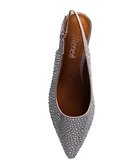 J. Renee Ferryanne Rhinestone Satin Slingback Pumps