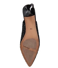 J. Renee Ferryanne Rhinestone Satin Slingback Pumps