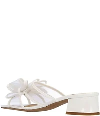 J. Renee Finola Mesh Bow Block Heel Slide Sandals