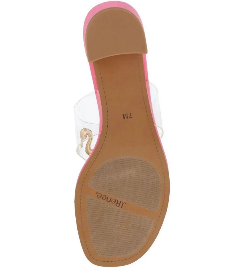J. Renee Vinyl Flamingo Ornament Thong Sandals