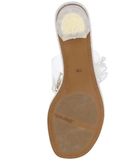 J. Renee Flower Clear Vinyl Flower Ornament Thong Sandals