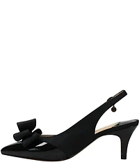 J. Renee Gabino Patent Bow Slingback Pumps