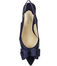 J. Renee Gabino Patent Bow Slingback Pumps