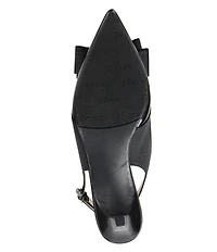J. Renee Gabino Patent Bow Slingback Pumps