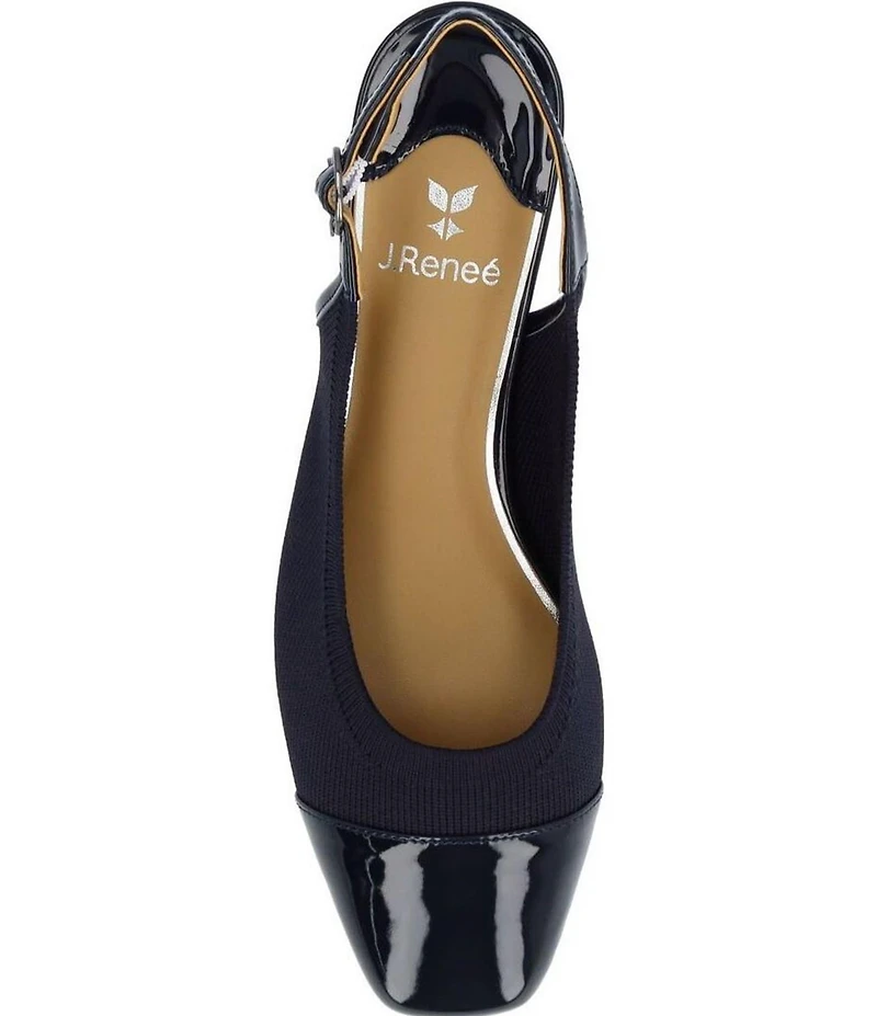 J. Renee Givora Stretch Knit Slingback Pumps
