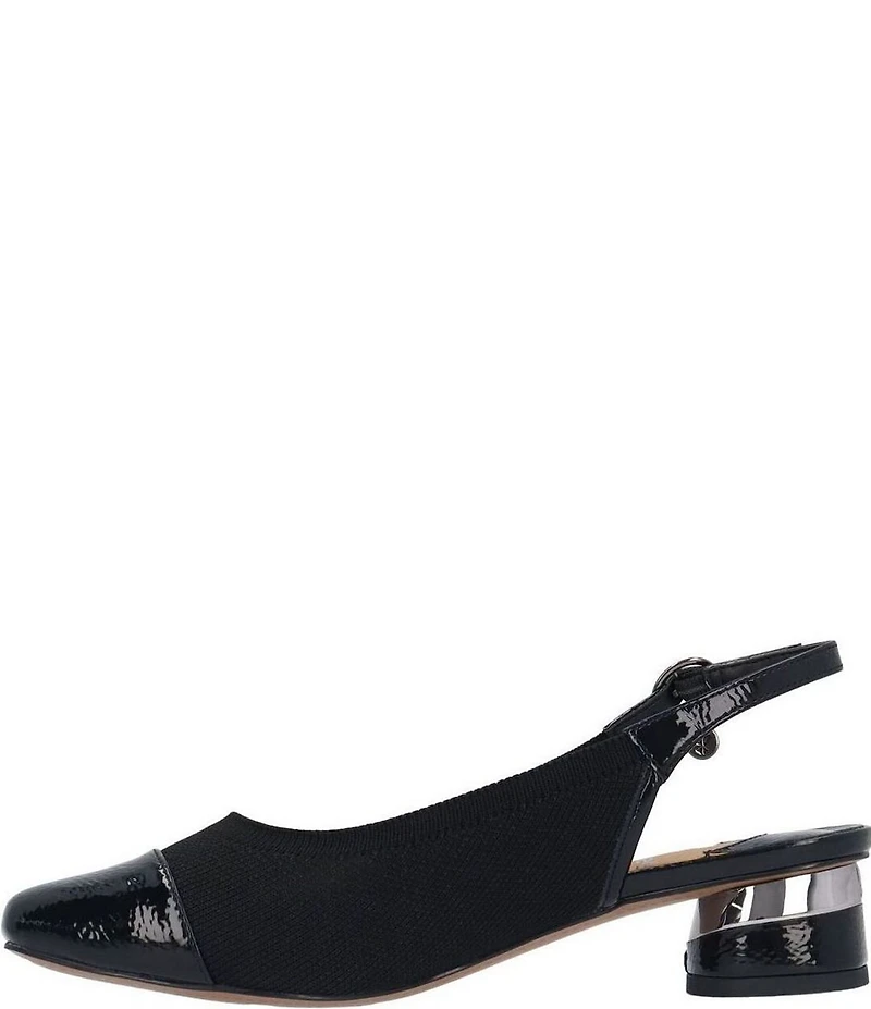 J. Renee Givora Stretch Knit Slingback Pumps