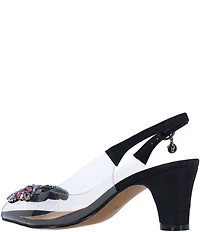 J. Renee Gloriana Jewel Butterfly Ornament Peep Toe Slingback Pumps