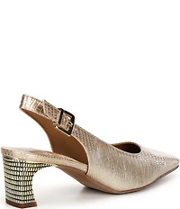J. Renee Hadyn Lizard Print Block Heel Slingback Pumps