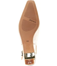 J. Renee Hadyn Lizard Print Block Heel Slingback Pumps