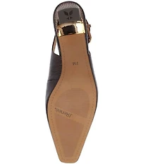 J. Renee Hadyn Lizard Print Block Heel Slingback Pumps