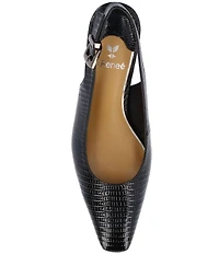 J. Renee Hadyn Lizard Print Block Heel Slingback Pumps