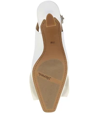 J. Renee Harlan Patent Grosgrain Bow Slingback Pumps