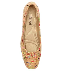 J. Renee Hirabelle Confetti Cork Square Toe Bow Flats