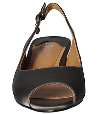 J. Renee Jenvey Satin Slingback Peep Toe Pumps