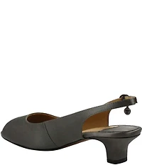 J. Renee Jenvey Satin Slingback Peep Toe Pumps