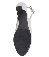 J. Renee Jenvey Glitter Slingback Peep Toe Block Heel Dress Pumps