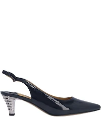 J. Renee Jeyora Patent Pointed Toe Slingback Pumps