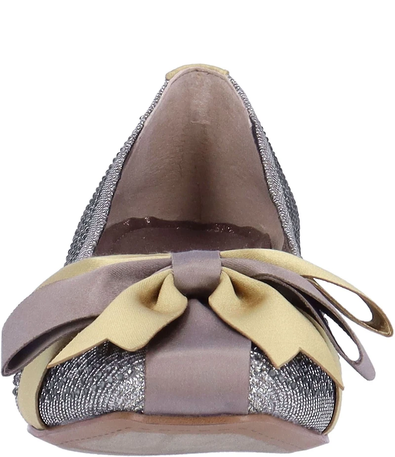J. Renee Jollee Glitter Fabric Holiday Bow Pumps