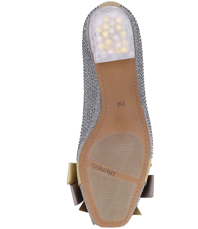 J. Renee Jollee Glitter Fabric Holiday Bow Pumps