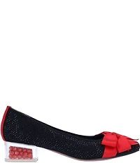 J. Renee Jollee Rhinestone Embellished Bow Detail Holiday Pumps