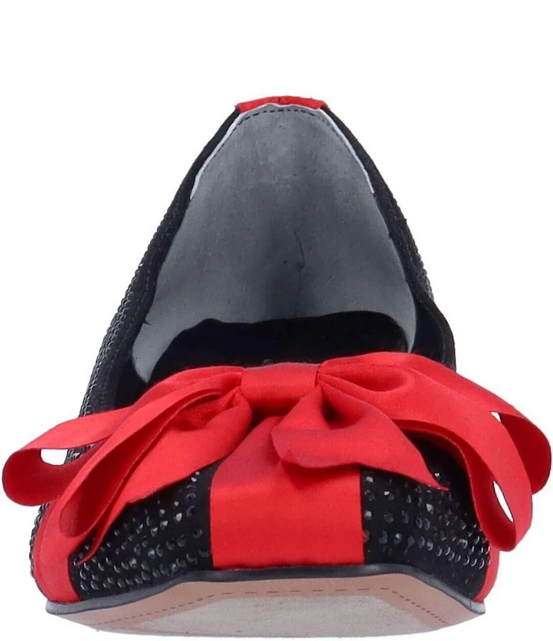 J. Renee Jollee Rhinestone Embellished Bow Detail Holiday Pumps