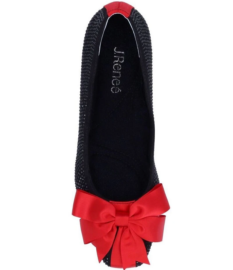 J. Renee Jollee Rhinestone Embellished Bow Detail Holiday Pumps