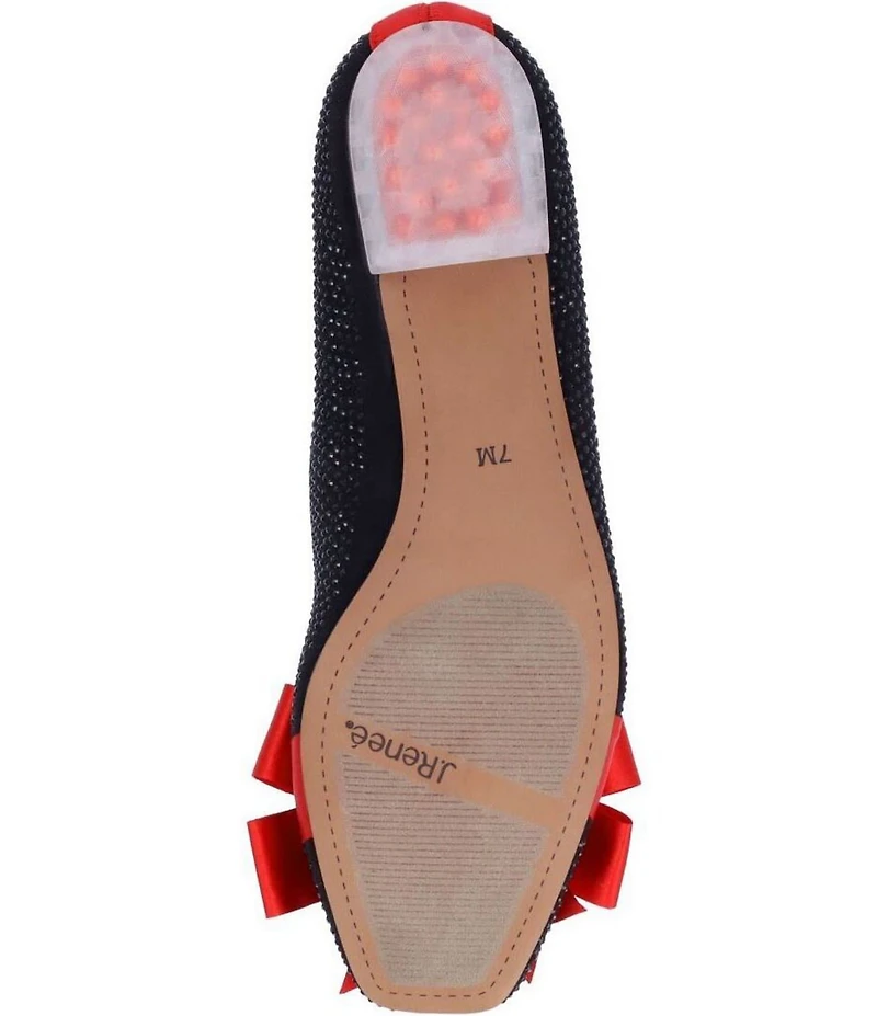 J. Renee Jollee Rhinestone Embellished Bow Detail Holiday Pumps