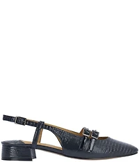 J. Renee Jovana Lizard Embossed Slingback Buckled Mary Jane Pumps