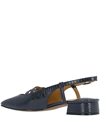 J. Renee Jovana Lizard Embossed Slingback Buckled Mary Jane Pumps