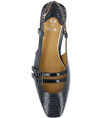 J. Renee Jovana Lizard Embossed Slingback Buckled Mary Jane Pumps