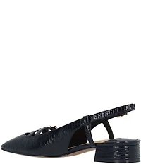 J. Renee Jovana Lizard Embossed Slingback Buckled Mary Jane Pumps